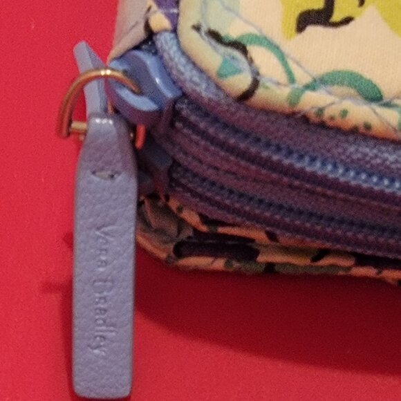 Vera Bradley Pansies Floral Double Zipper Floral Clutch/Wristlet Purse - Picture 12 of 12